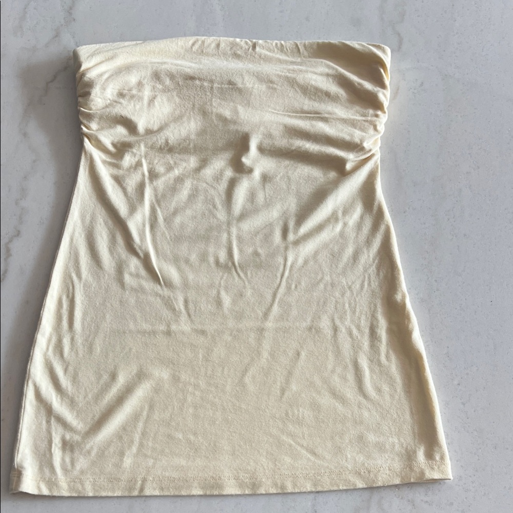 Arden B Cream Strapless Camisole